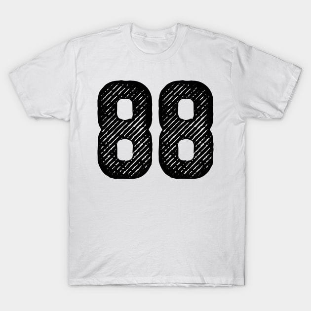 Eighty Eight 88 T-Shirt by colorsplash